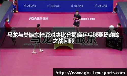 马龙与樊振东精彩对决比分揭晓乒乓球赛场巅峰之战回顾